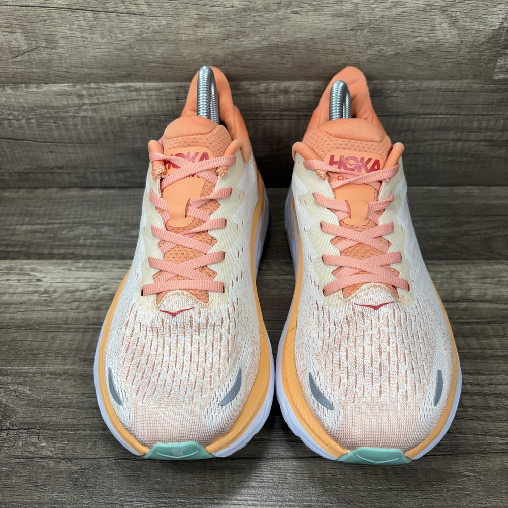 Hoka Clifton 8 Orange Womens US Size 9 EUR 41.3 1119394 CSPY Running Shoes - Picture 2 of 10